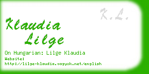 klaudia lilge business card